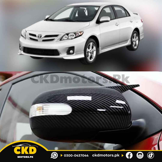Toyota Corolla 2009-2014 Carbon Fiber Side Mirror Covers Batman Style