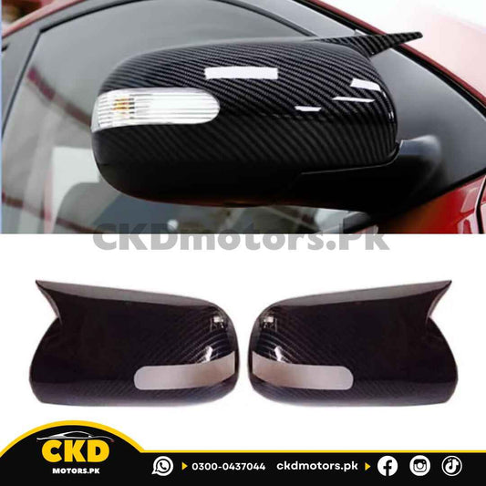 Toyota Corolla 2009-2014 Carbon Fiber Side Mirror Covers Batman Style