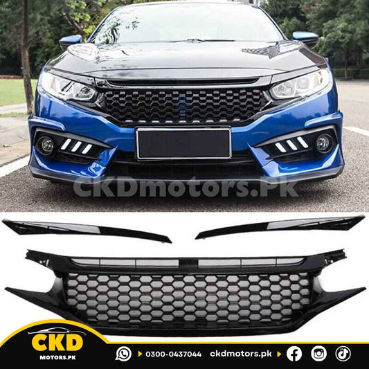 Honda Civic X 2016-2021 Front Si Mesh Grill