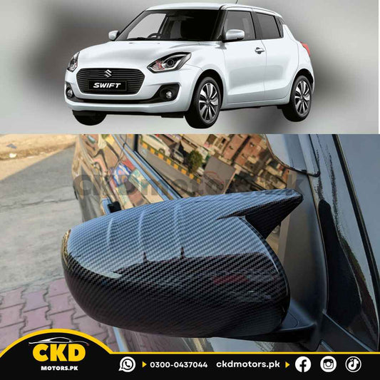 Suzuki Swift 2022-24 Carbon Fiber Batman Style Side Mirrors Covers