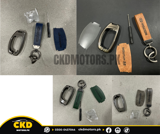 Leather Key Cover for Hyundai Tucson 2020-2024