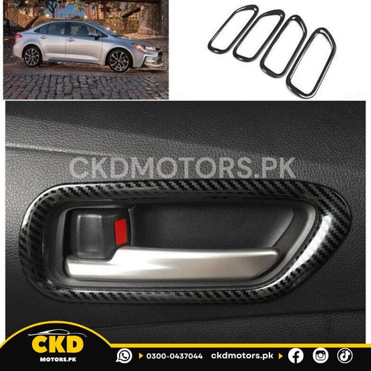 Toyota Corolla  Interior Door Handle Carbon Fiber Ring 2015-2025