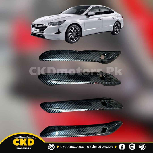Hyundai Sonata 2021-24 Carbon Fiber Door Handles Covers