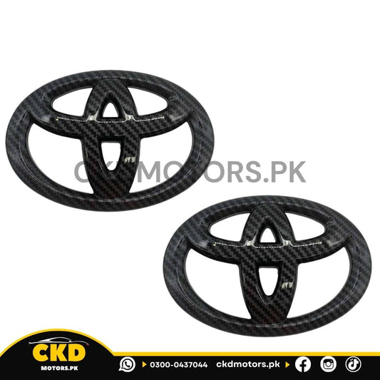 Corolla X Front and Back Carbon Fiber Logos 2014 - 2023