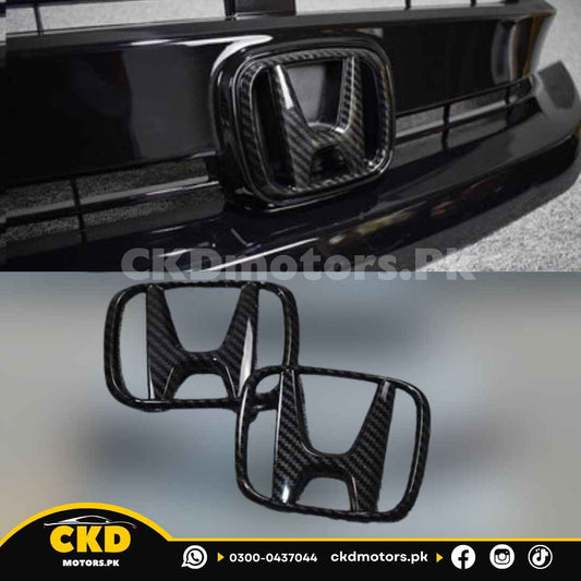 Honda Civic 2022-24 11 Gen Carbon Fiber Front Back Logo