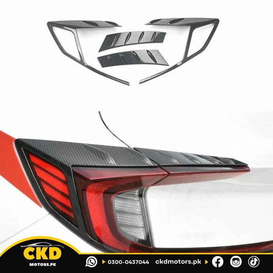 Hyundai Sonata 2021-24 Rear Lights Carbon Fiber Trims