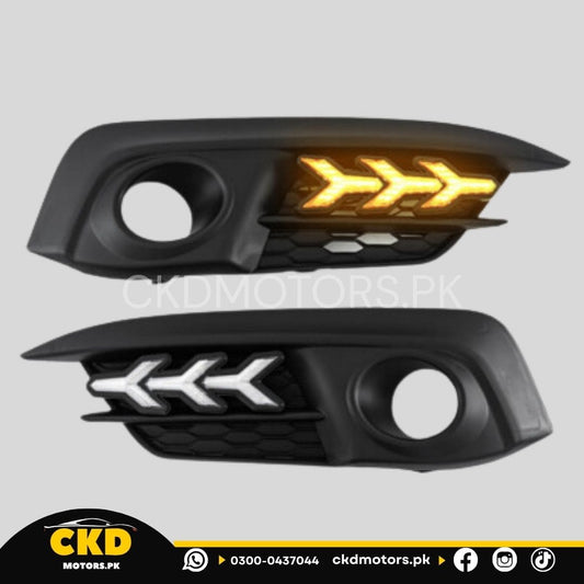 Honda Civic x Fog Lamp DRL Cover V3 Mustang Style