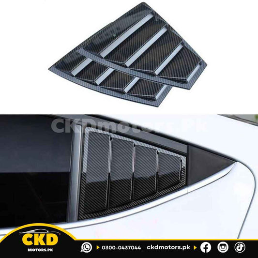 Hyundai Elantra 2020-24 Black Quarter Louver Glass Trim