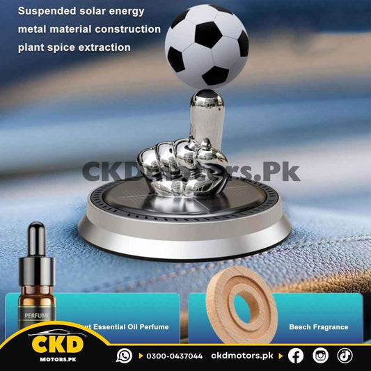 Car Solar Rotating Football With Fragrance