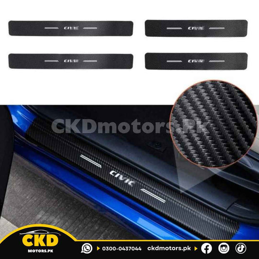 Honda Civic Carbon Fiber Door Sill Sticker 4 pcs