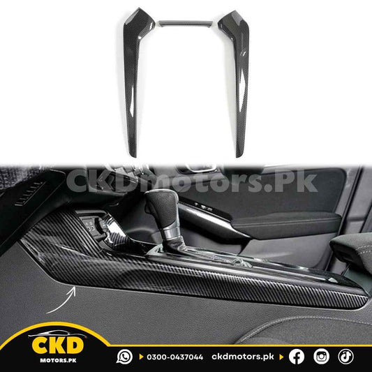 Honda Civic 2022-24 Carbon Fiber Gear Panel Side Trims