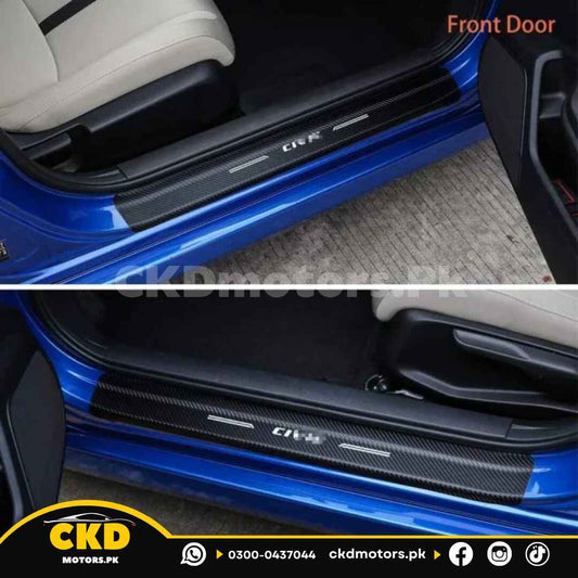 Honda Civic Carbon Fiber Door Sill Sticker 4 pcs