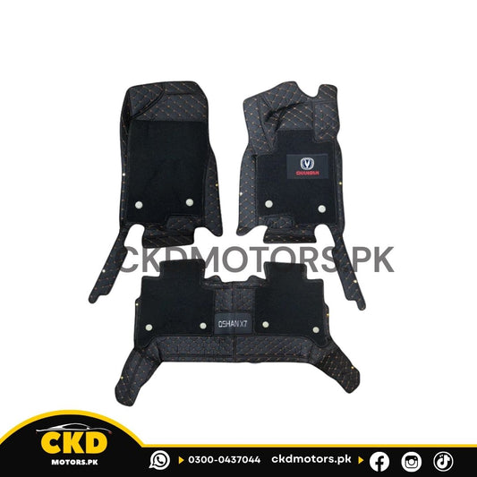 Changan Oshan X7 10D Floor Mats with Black Grass | 2021–2025