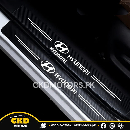 Carbon Fiber Sill Plate Sticker For Hyundai Tucson PHEV 2025 – 4PCS Premium Door Entry Protection