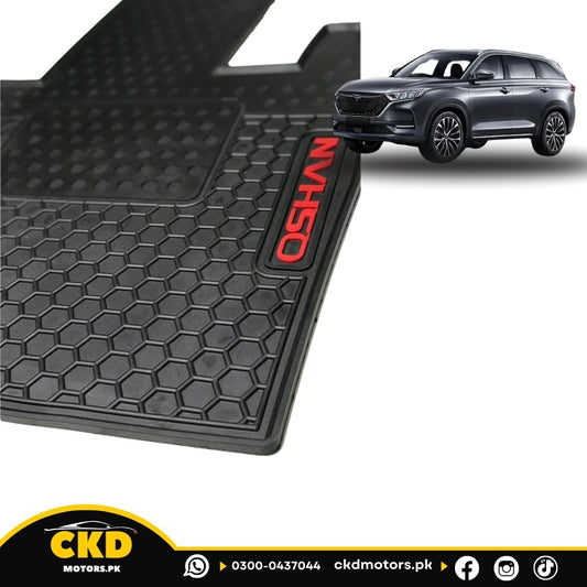 Latex Rubber Floor Mats 7 Seater for Changan Oshan X7 – All-Weather Custom Fit Protection