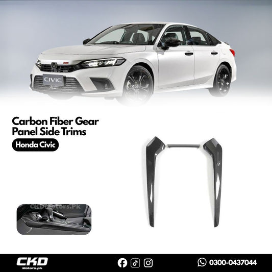 Honda Civic 2022-24 Carbon Fiber Gear Panel Side Trims