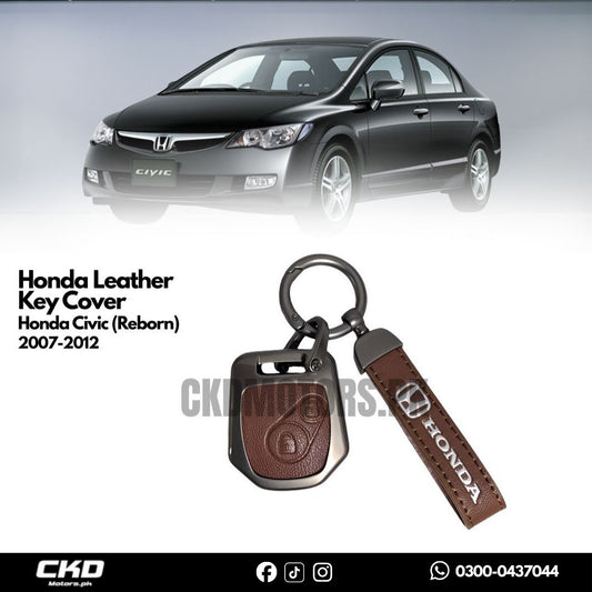 Leather Key Cover For Honda Civic Reborn 2007–2012