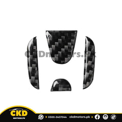 Universal Honda Steering Logo Carbon Fiber H | V1