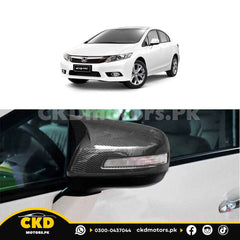 Honda Civic Rebirth 2013-2016 Carbon Fiber Batman Side Mirror Covers