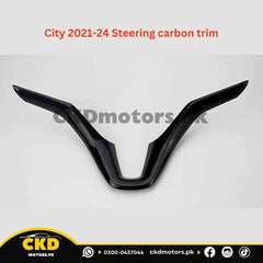 Honda City Carbon Fiber Steering V Trim | 2021-24