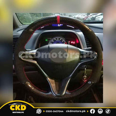 Universal Carbon Fiber Steering Wheel Leather Cover