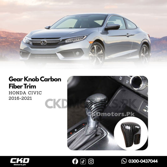 Honda Civic X Gear Knob Carbon Fiber Trim | 2016-21