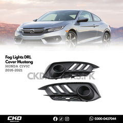 Honda Civic X Fog Lights DRL Cover Mustang