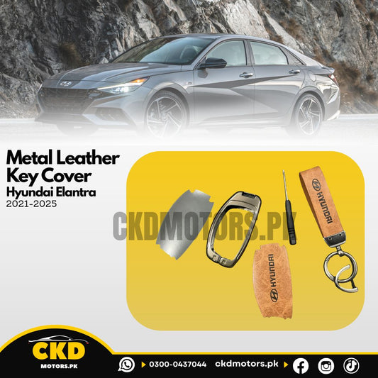 Leather Key Cover for Hyundai Elantra 2024-2025
