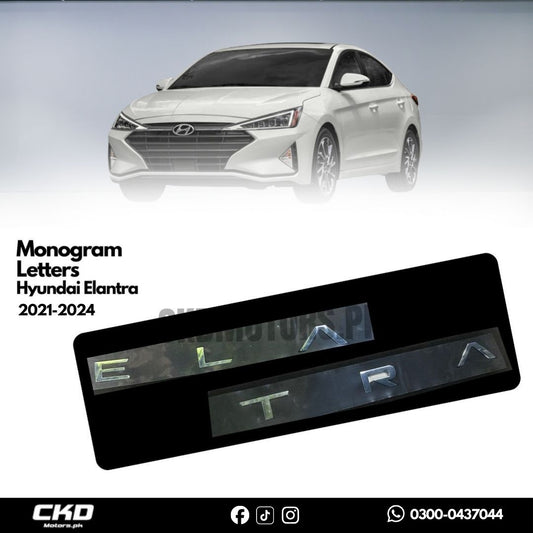 Chrome Bonnet Monogram For Hyundai Elantra 2021-2024