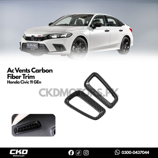 Honda Civic 2022-24 11 Gen Ac Vents Carbon Fiber Trim