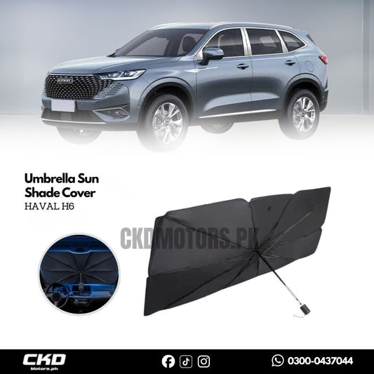 Car Umbrella Sun Shade Cover for Haval H6 (2022–2025) – Foldable Windshield UV & Heat Protection Shield