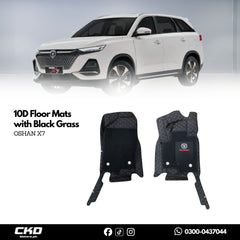 Changan Oshan X7 10D Floor Mats with Black Grass | 2021–2025