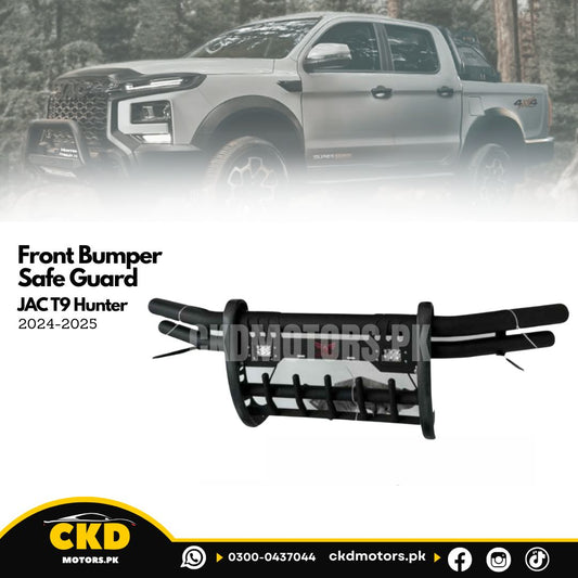 JAC T9 Hunter Front Bumper Safe Guard ( Double Pipe with Fog Lamps) - 2024–2026