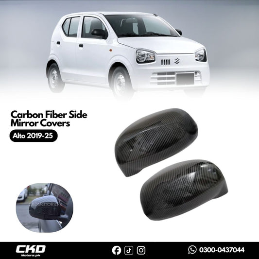 Suzuki Alto Carbon Fiber Side Mirror Covers For 2019-2024