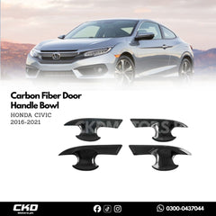 Honda Civic X 2016-21 Carbon Fiber Door Handle Bowl