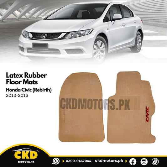 Latex Rubber Floor Mats For Honda Civic 2012-2015