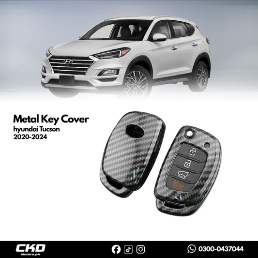 Carbon Fiber Key Cover For Hyundai Tucson 2020-2024