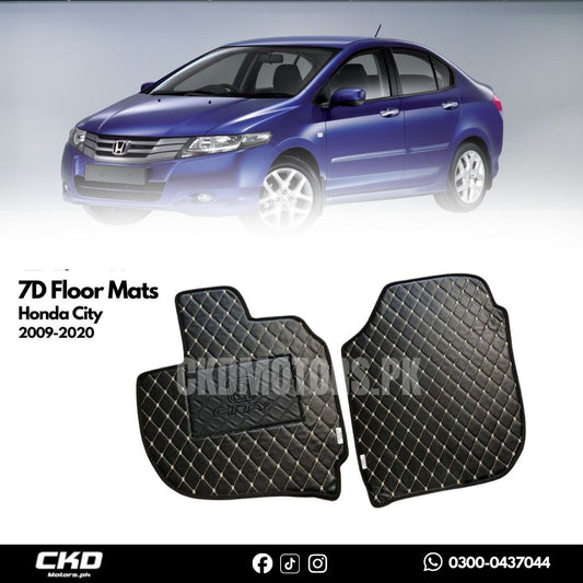 7D Car Floor Mats  for Honda City 2009-2020