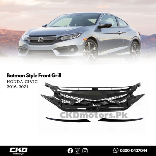 Honda Civic X 2016-2021 Batman Style Front Grill