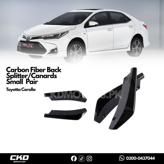Universal Carbon Fiber Back Splitter/Canards Small  Pair