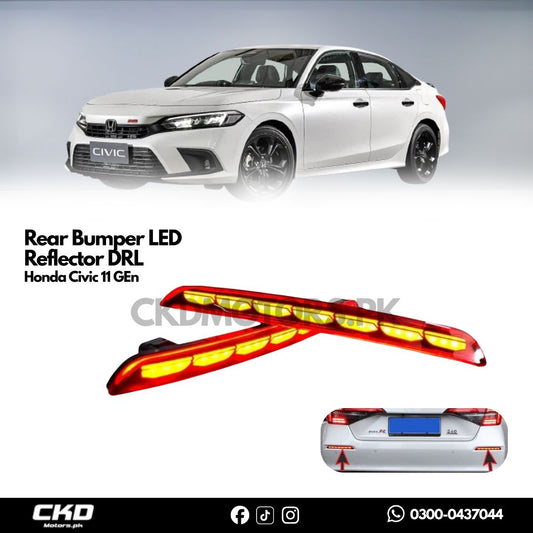 Honda Civic 11th Generation Rear Bumper LED Reflector DRL