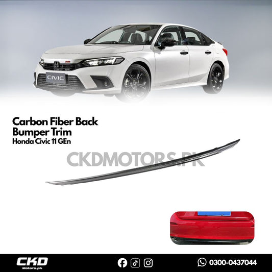 Honda Civic 2022-24 11 Gen Carbon Fiber Back Bumper Trim