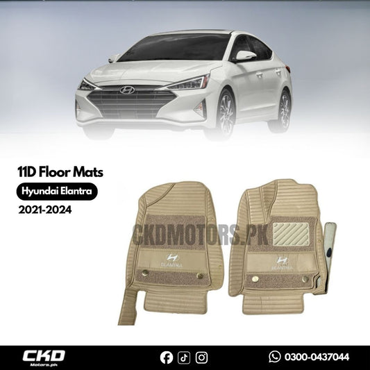11D Floor Mats For Hyundai Elantra 2021-2024