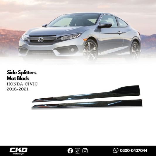 Honda Civic Side Splitters Mat Black
