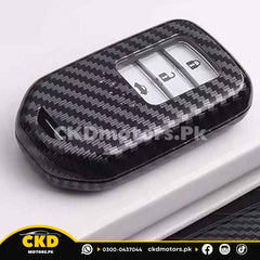 Honda Civic X Carbon Fiber Key Cover 4 Button | 2016-21