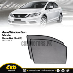 Aura Window Sun Shades For Honda Civic (Rebirth) 2012-2015
