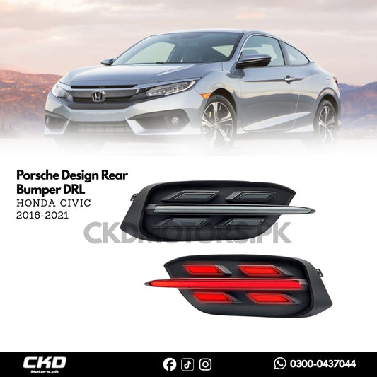 Honda Civic X Porsche Design Rear Bumper DRL
