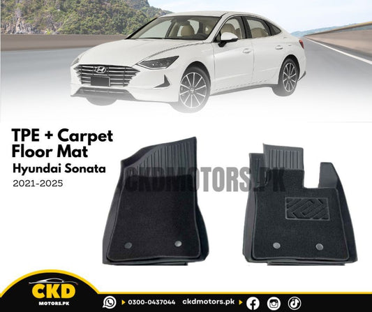 TPE + Carpet Floor Mat for Hyundai Sonata 2021-2025