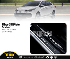 Carbon Fiber Sill Plate Sticker for Toyota Yaris 2020–2025