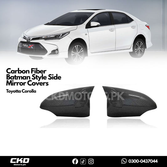 Toyota Corolla 2015-2024 Carbon Fiber Batman Style Side Mirror Covers